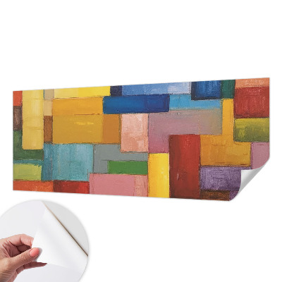 Papel de parede autocolante para sala Retângulos coloridos
