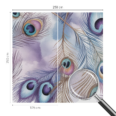 Papel de parede 3D Penas de pavão