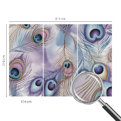 Papel de parede 3D Penas de pavão