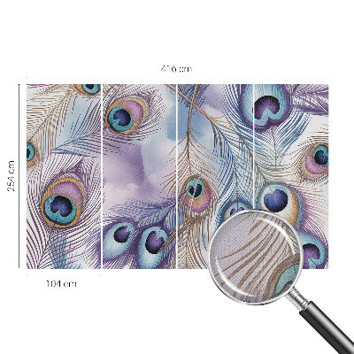 Papel de parede 3D Penas de pavão