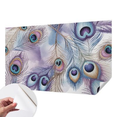 Papel de parede 3D Penas de pavão