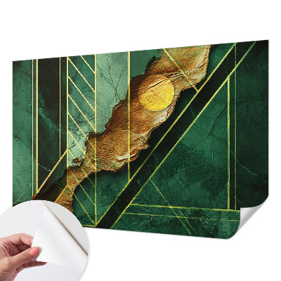 Papel de parede infantil com estampado de padrões geométricos em tons contrastantes
