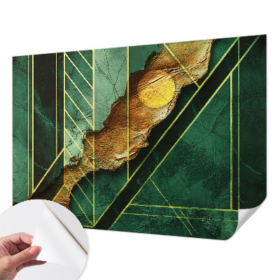 Papel de parede infantil com estampado de padrões geométricos em tons contrastantes