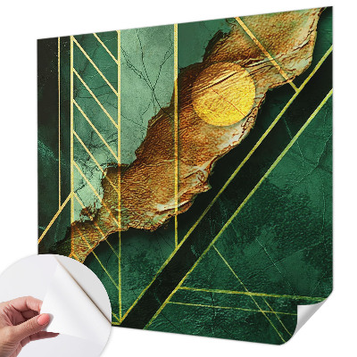 Papel de parede infantil com estampado de padrões geométricos em tons contrastantes