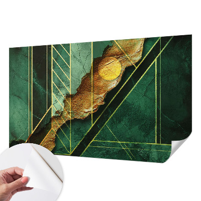 Papel de parede infantil com estampado de padrões geométricos em tons contrastantes