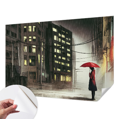 Papel de parede autocolante para quarto Cidade chuvosa