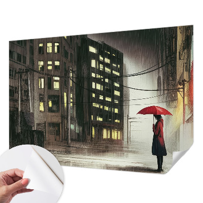 Papel de parede autocolante para quarto Cidade chuvosa