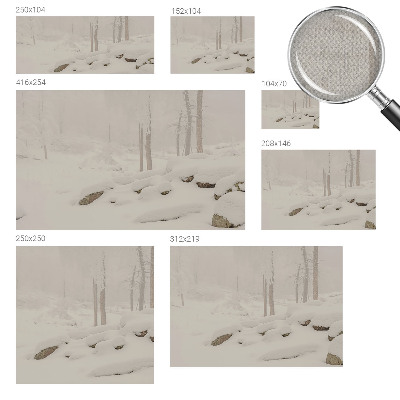 Papel de parede 3D floresta nevada