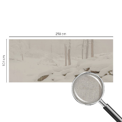 Papel de parede 3D floresta nevada