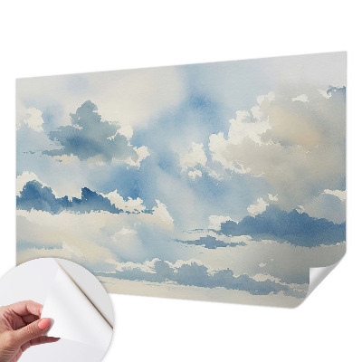 Papel de parede autocolante para sala com estampa de nuvens celestiais