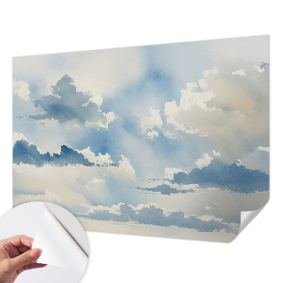 Papel de parede autocolante para sala Nuvens celestiais