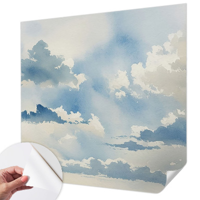 Papel de parede autocolante para sala Nuvens celestiais