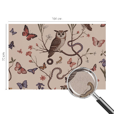Autocolante de parede fotográfico natureza da coruja