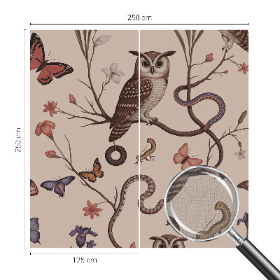 Autocolante de parede fotográfico natureza da coruja