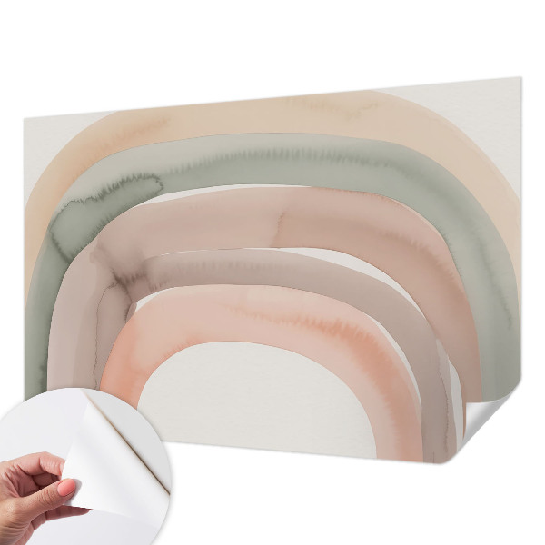 Papel de parede autocolante para quarto arcos de arco-íris
