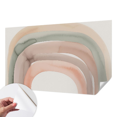 Papel de parede autocolante para quarto arcos de arco-íris