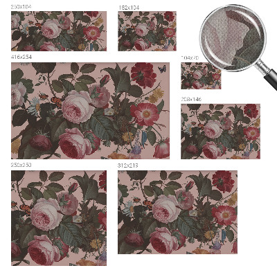 Papel de parede 3D com padrão floral elegante