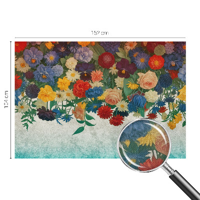 Papel de parede autocolante para sala Flores coloridas