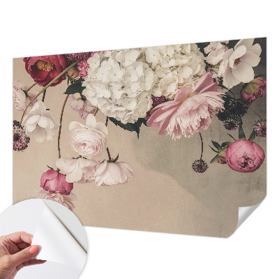Papel de parede autocolante Flores românticas