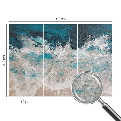 Papel de parede autocolante para quarto Ondas do oceano