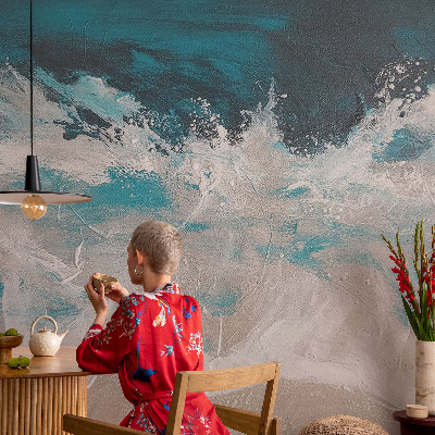 Papel de parede autocolante para quarto Ondas do oceano