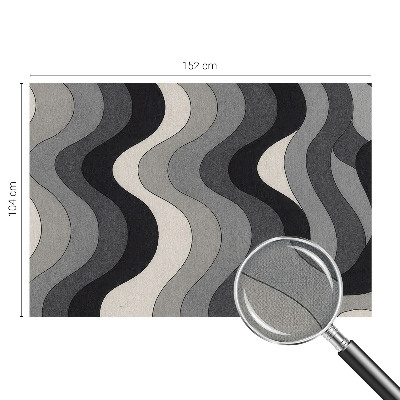 Papel de parede 3D Ondas cinzentas