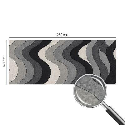 Papel de parede 3D Ondas cinzentas