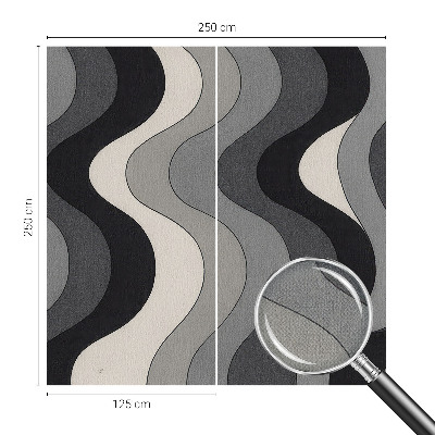 Papel de parede 3D Ondas cinzentas