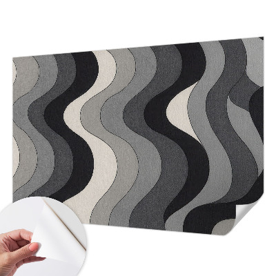 Papel de parede 3D Ondas cinzentas
