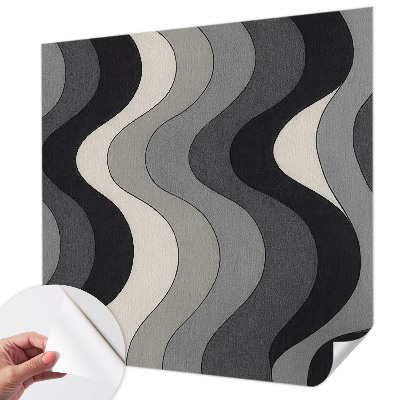 Papel de parede 3D Ondas cinzentas