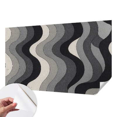 Papel de parede 3D Ondas cinzentas