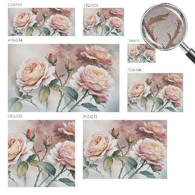 Papel de parede infantil Rosas em tons pastel