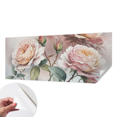 Papel de parede infantil Rosas em tons pastel