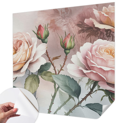 Papel de parede infantil Rosas em tons pastel