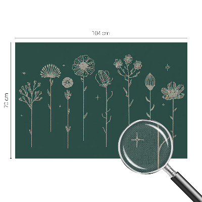 Papel de parede autocolante para sala flores delicadas
