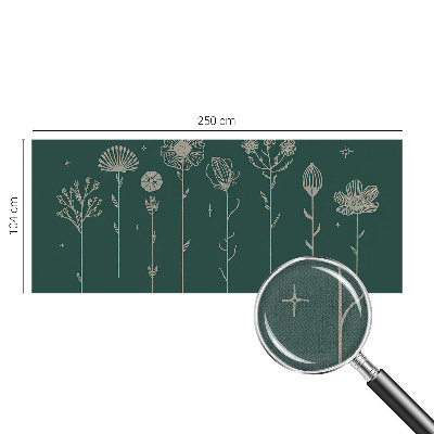 Papel de parede autocolante para sala flores delicadas