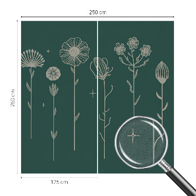 Papel de parede autocolante para sala flores delicadas