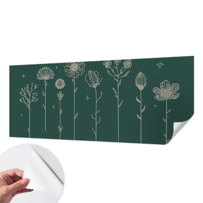Papel de parede autocolante para sala flores delicadas