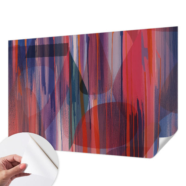 Papel de parede autocolante para quarto Listras do arco-íris