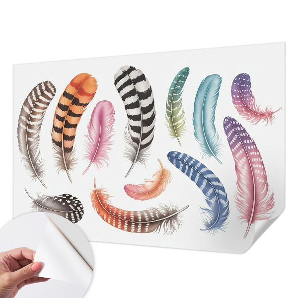 Papel de parede para criança Penas em tons pastel