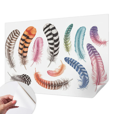 Papel de parede para criança Penas em tons pastel