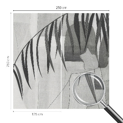 Papel de parede autocolante para sala com estampa de palmeira abstrata