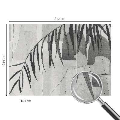 Papel de parede autocolante para sala com estampa de palmeira abstrata