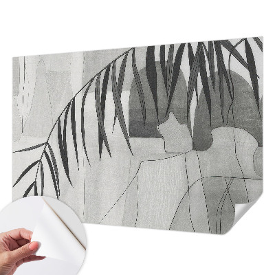 Papel de parede autocolante para sala com estampa de palmeira abstrata
