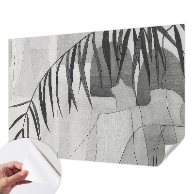 Papel de parede autocolante para sala com estampa de palmeira abstrata
