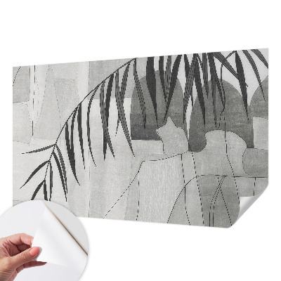Papel de parede autocolante para sala com estampa de palmeira abstrata