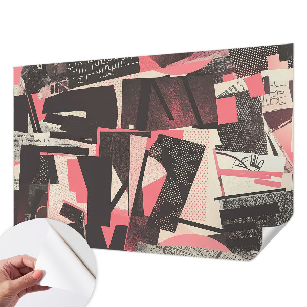 Papel de parede autocolante para quarto Colagem geométrica