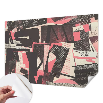 Papel de parede autocolante para quarto Colagem geométrica