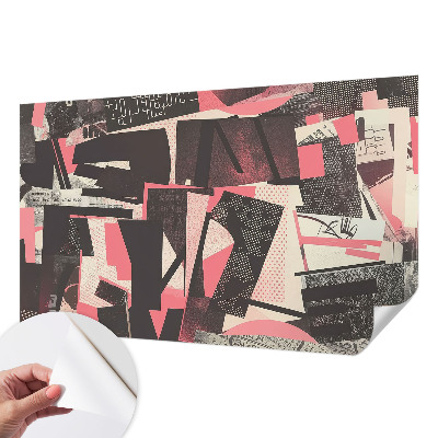 Papel de parede autocolante para quarto Colagem geométrica