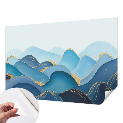 Autocolante de parede fotográfico com motivo de paisagem ondulada